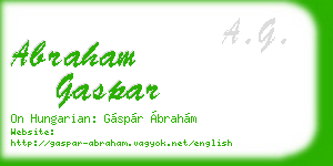 abraham gaspar business card