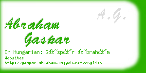 abraham gaspar business card